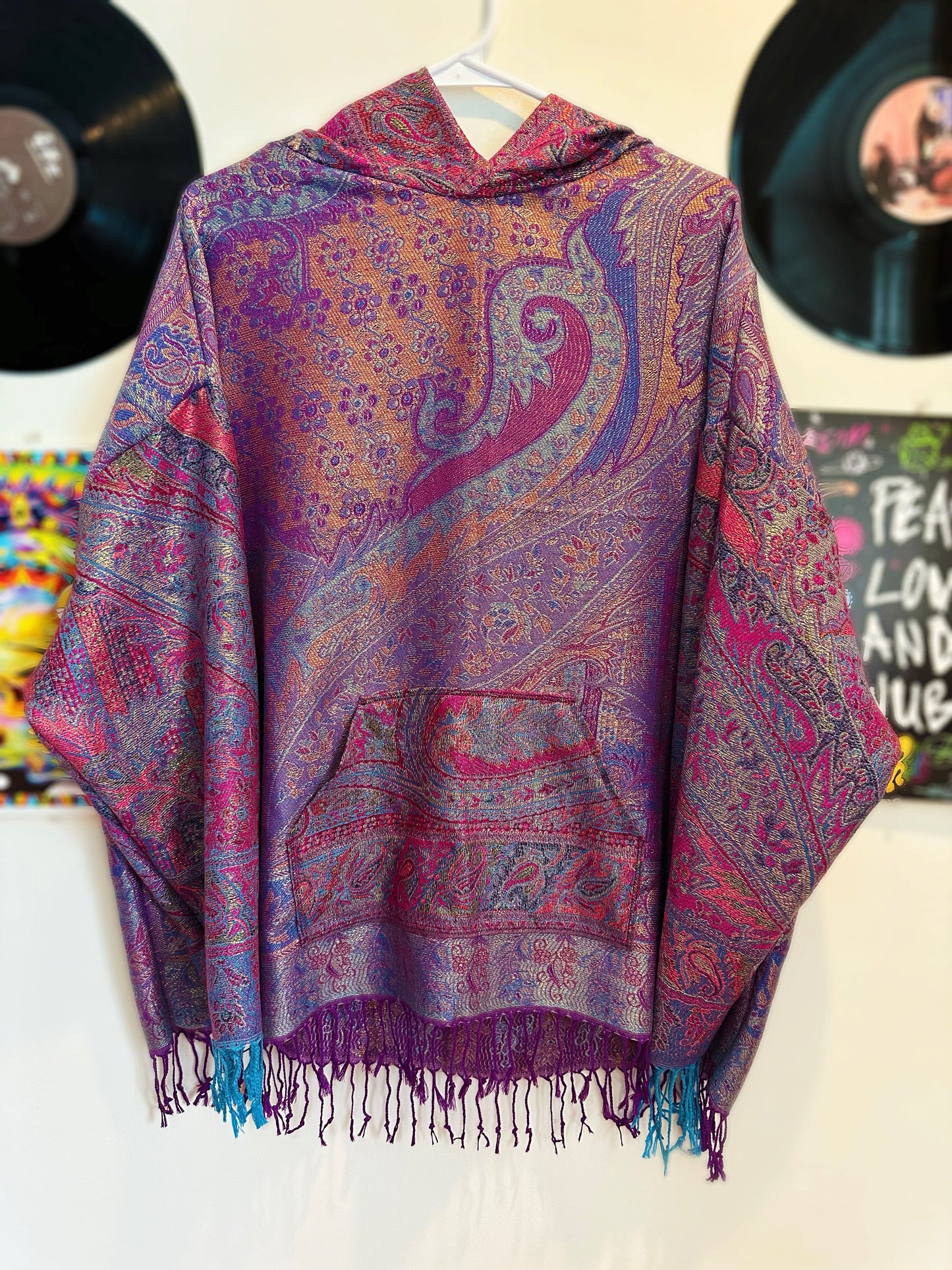 Metallic Full Sized Pashmina Hoodie