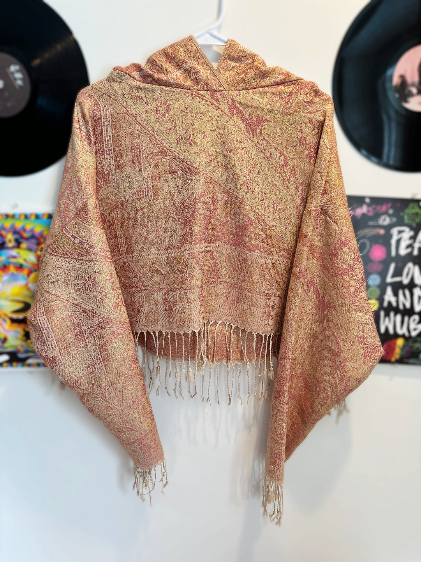Metallic Cropped Pashmina Hoodie