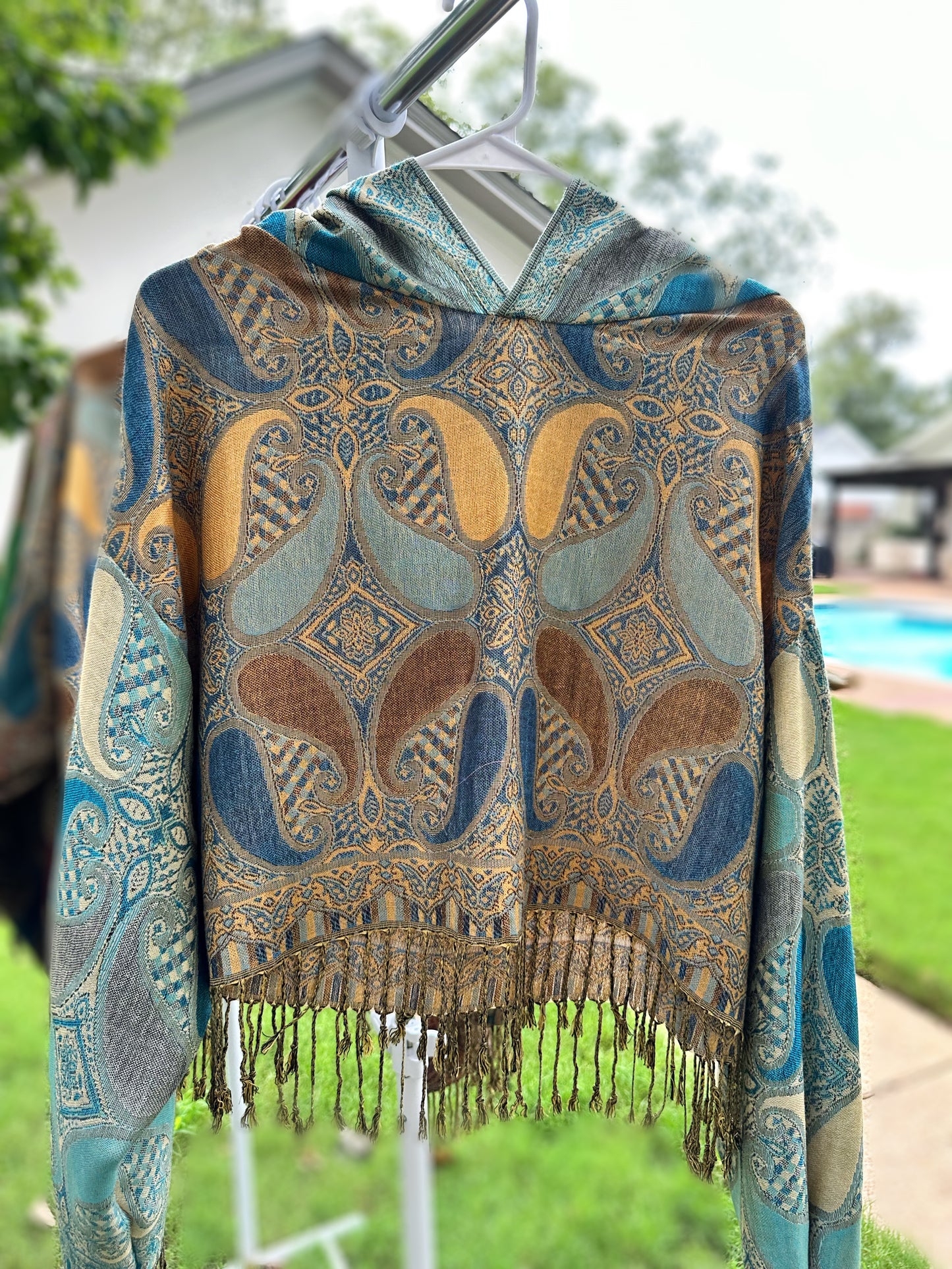 Cropped Pashmina Hoodie