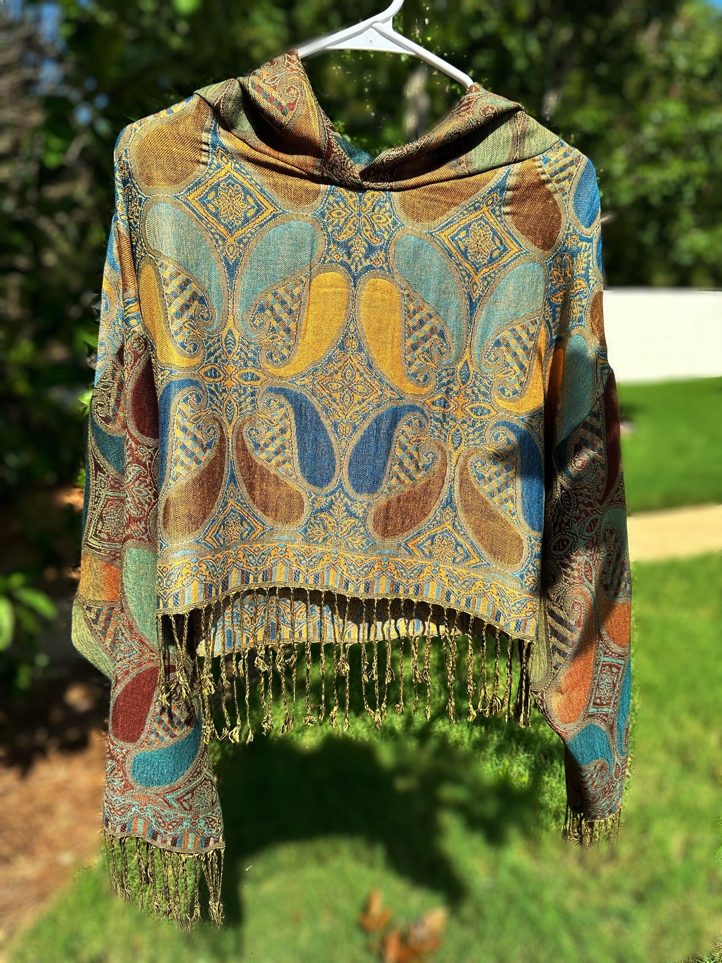Cropped Pashmina Hoodie