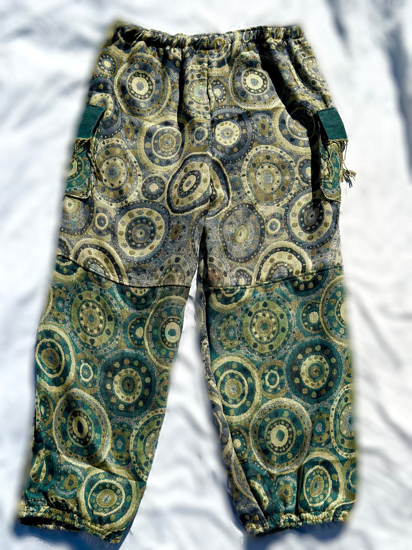 Emerald & Grey Patchwork Pashmina Pants