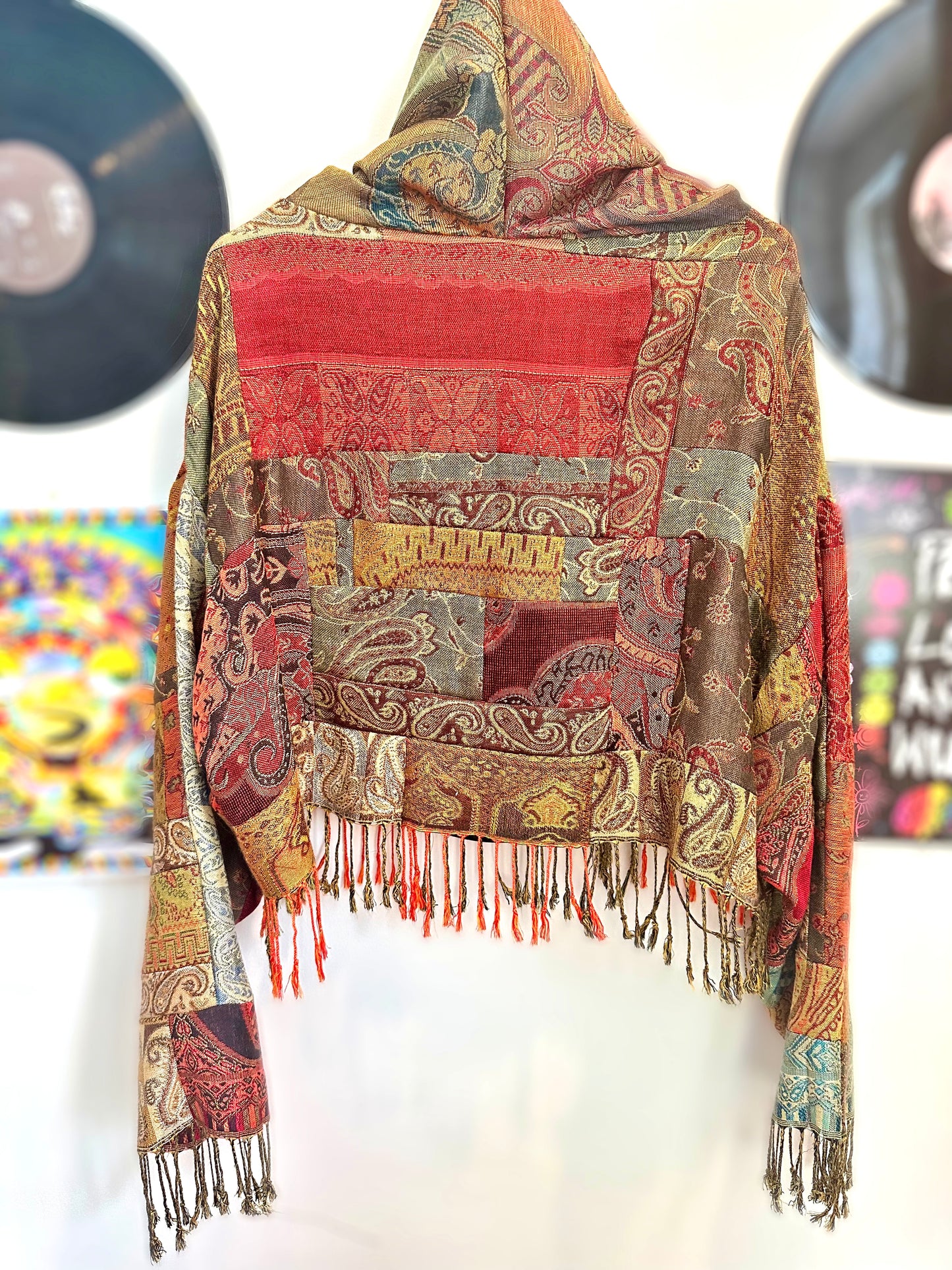 Cropped Patchwork Pash Hoodie