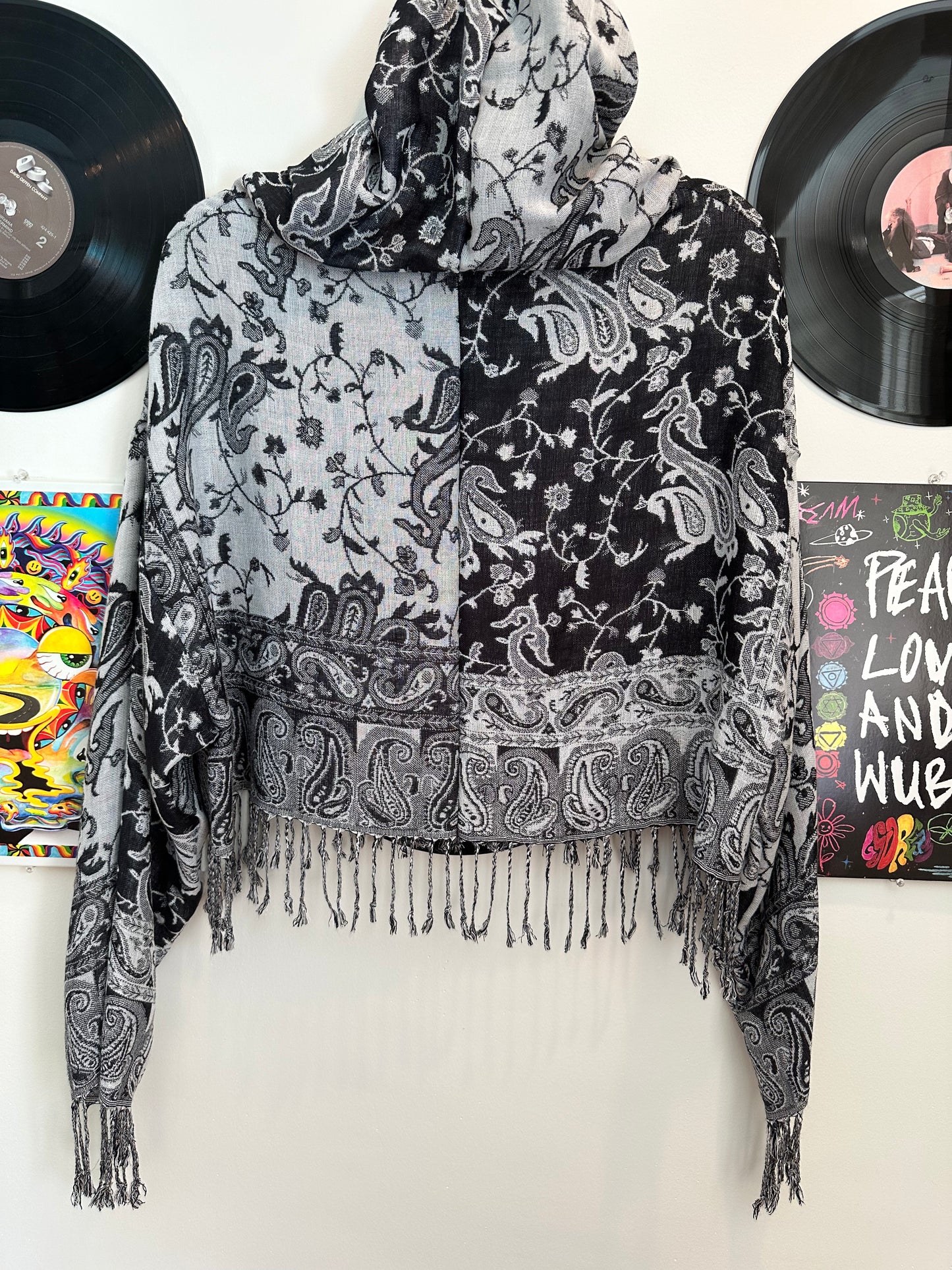 Cropped Split Pashmina Hoodie