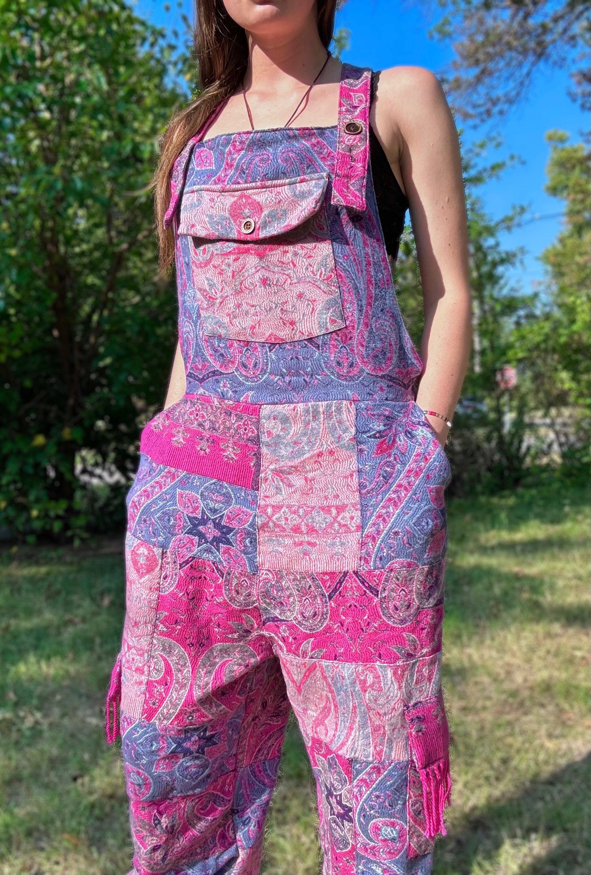 Patchwork Pashmina Overalls – The Comfy Hippie