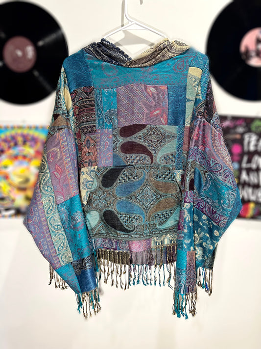 Full Size Patchwork Hoodie