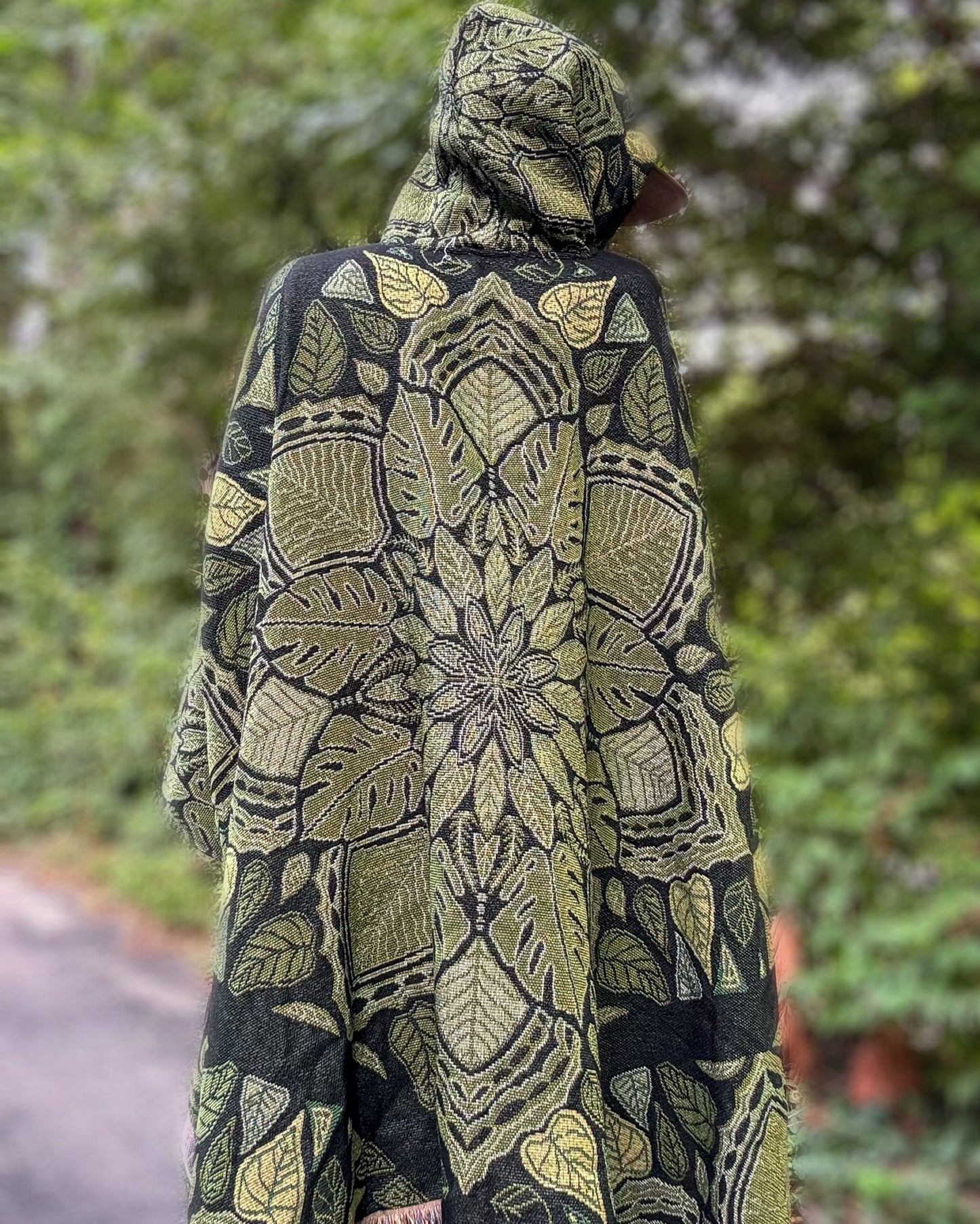 Leafy Mandala Tapestry Shawl