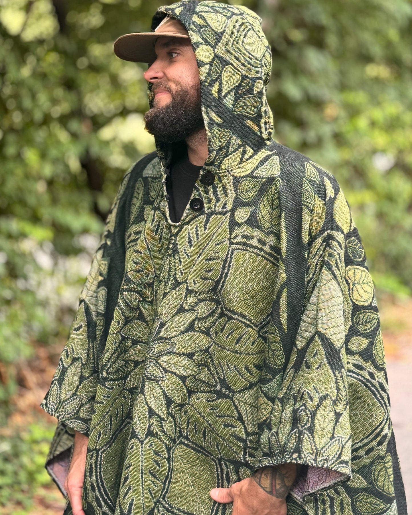 Leafy Mandala Tapestry Shawl