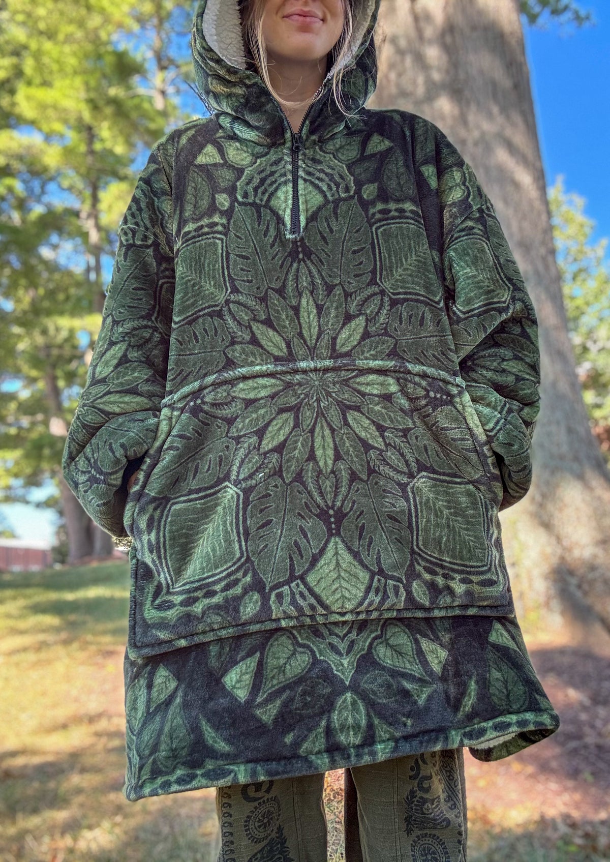 Leafy Mandala Blanket Hoodie PREORDER