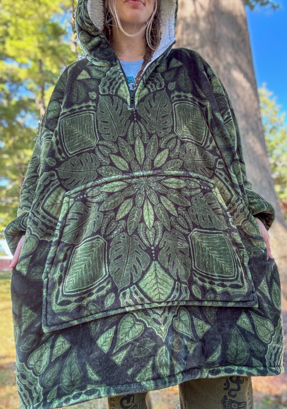 Leafy Mandala Blanket Hoodie PREORDER